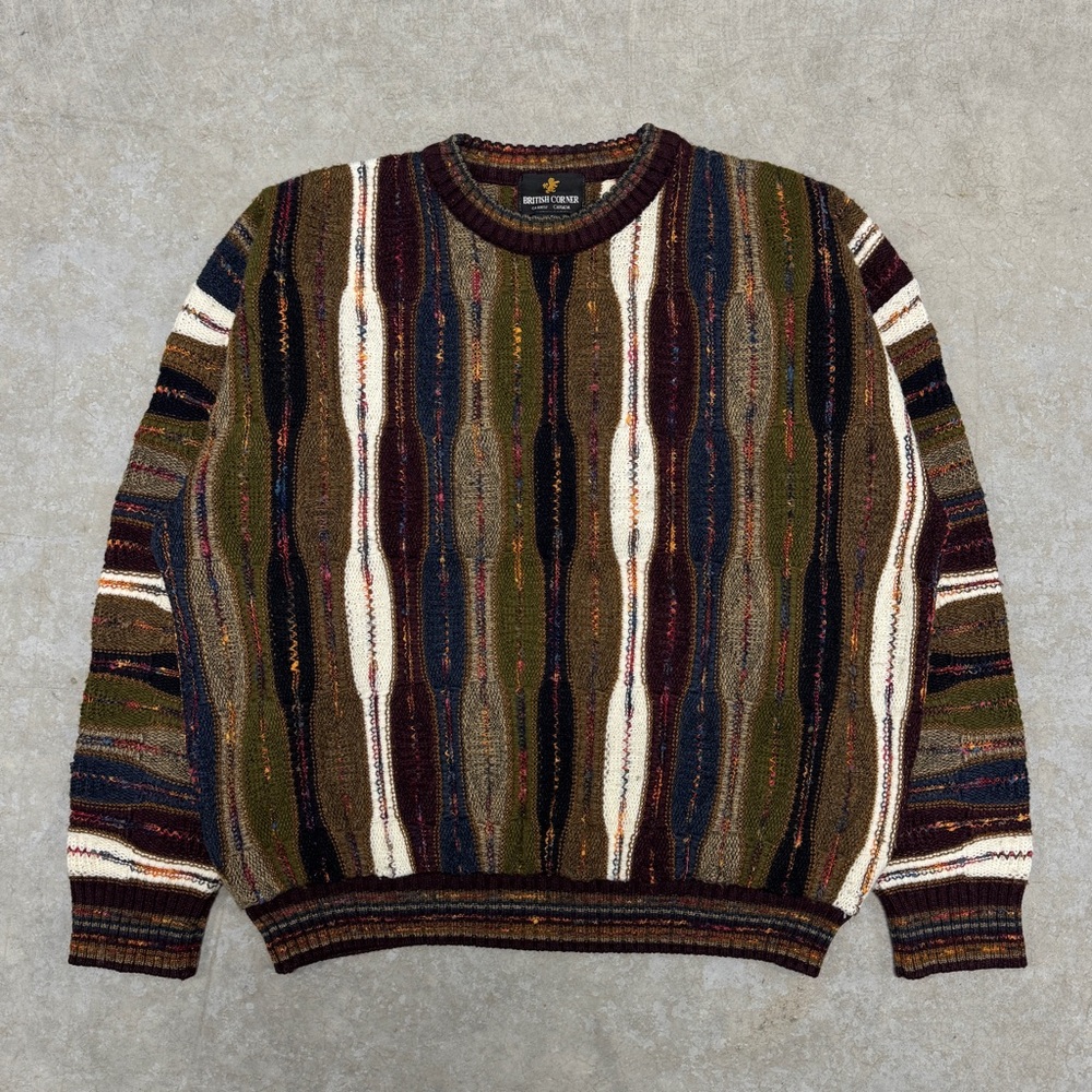 Vintage British Corner Knit Sweater